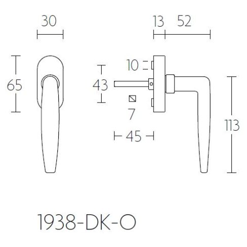 FORMANI 1938-DK-O draaikiepgarnituur glans nikkel detail