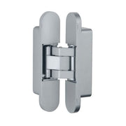 Onzichtbaar 3D scharnier 135x28 mm mat chroom - vooraanzicht