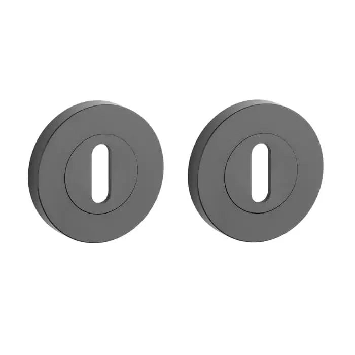 STERK sleutelrozetten 1710 OVAL PRO mat zwart vooraanzicht
