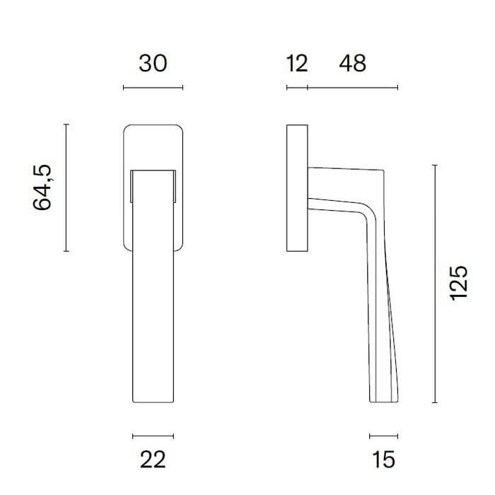 STILE raamkruk Lima Q Mat Nikkel detail