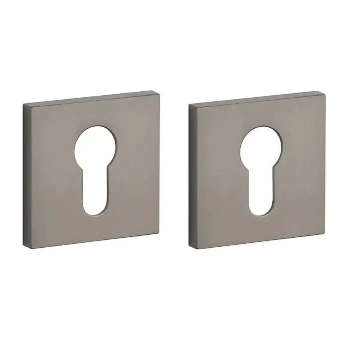 STILE cilinderrozetten titanium 53×53 mm – vooraanzicht