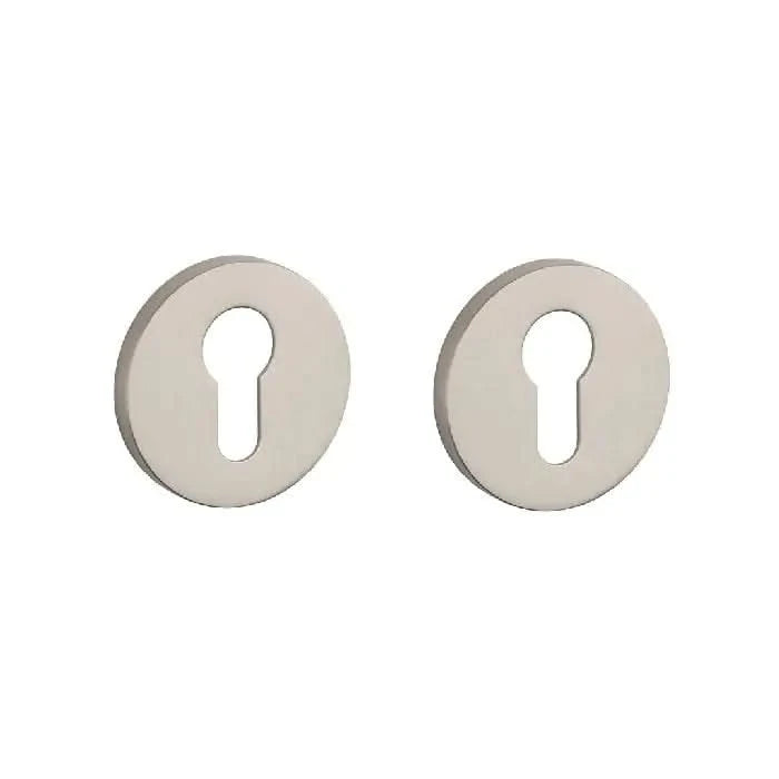 STILE cilinderrozetten nikkel Ø53 mm – vooraanzicht