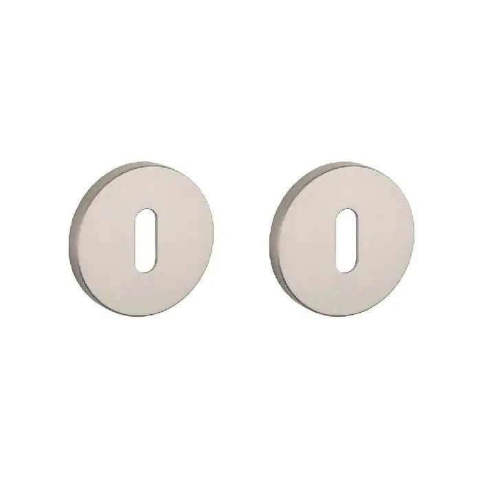 STILE sleutelrozetten nikkel Ø53 mm – vooraanzicht