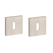 STILE sleutelrozetten nikkel (53 x 53 mm, dikte 7 mm) – vooraanzicht