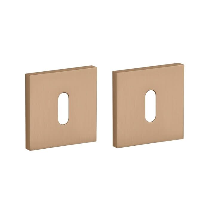 STILE sleutelrozetten Licht Brons 53 x 53 x 7 mm – vooraanzicht