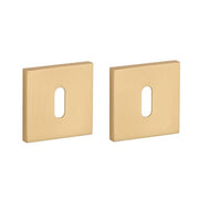 STILE sleutelrozetten Mat Goud 53 x 53 x 7 mm – vooraanzicht