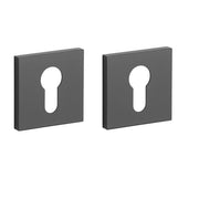 STILE cilinderrozetten zwart (53 x 53 mm, dikte 7 mm) – vooraanzicht