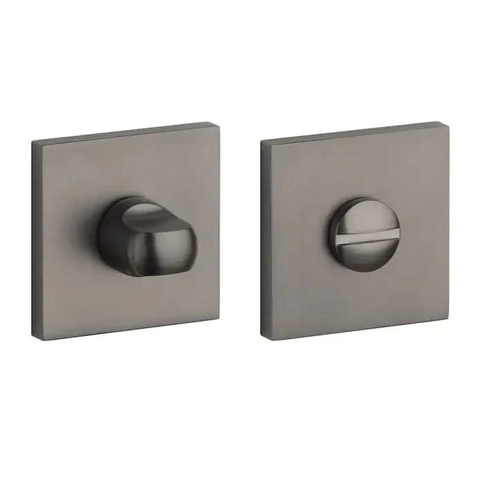 STILE WC-garnituur titanium (53 x 53 mm, dikte 7 mm) – vooraanzicht