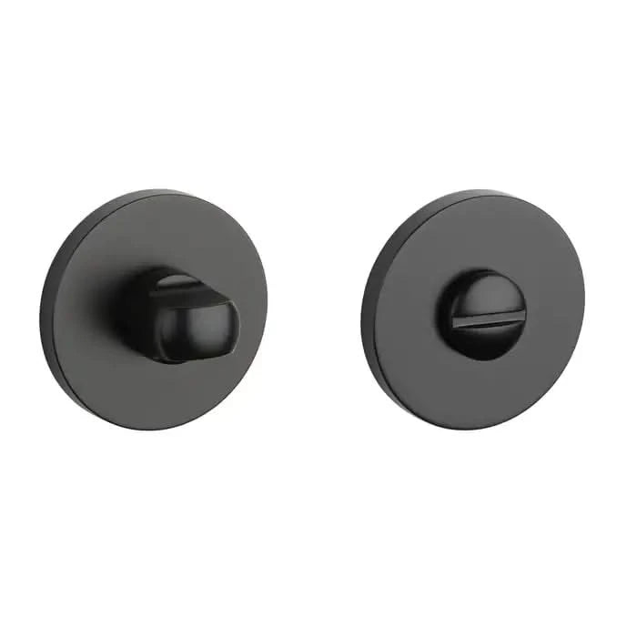 STILE WC-garnituur zwart (Ø 53 mm, dikte 7 mm) – vooraanzicht