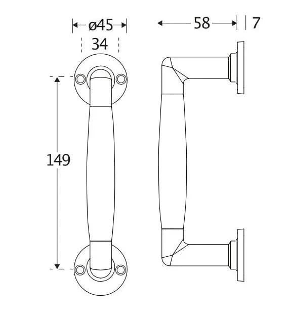 Artitec Mi Satori Ton deurgreep messing gelakt / ebben – detail