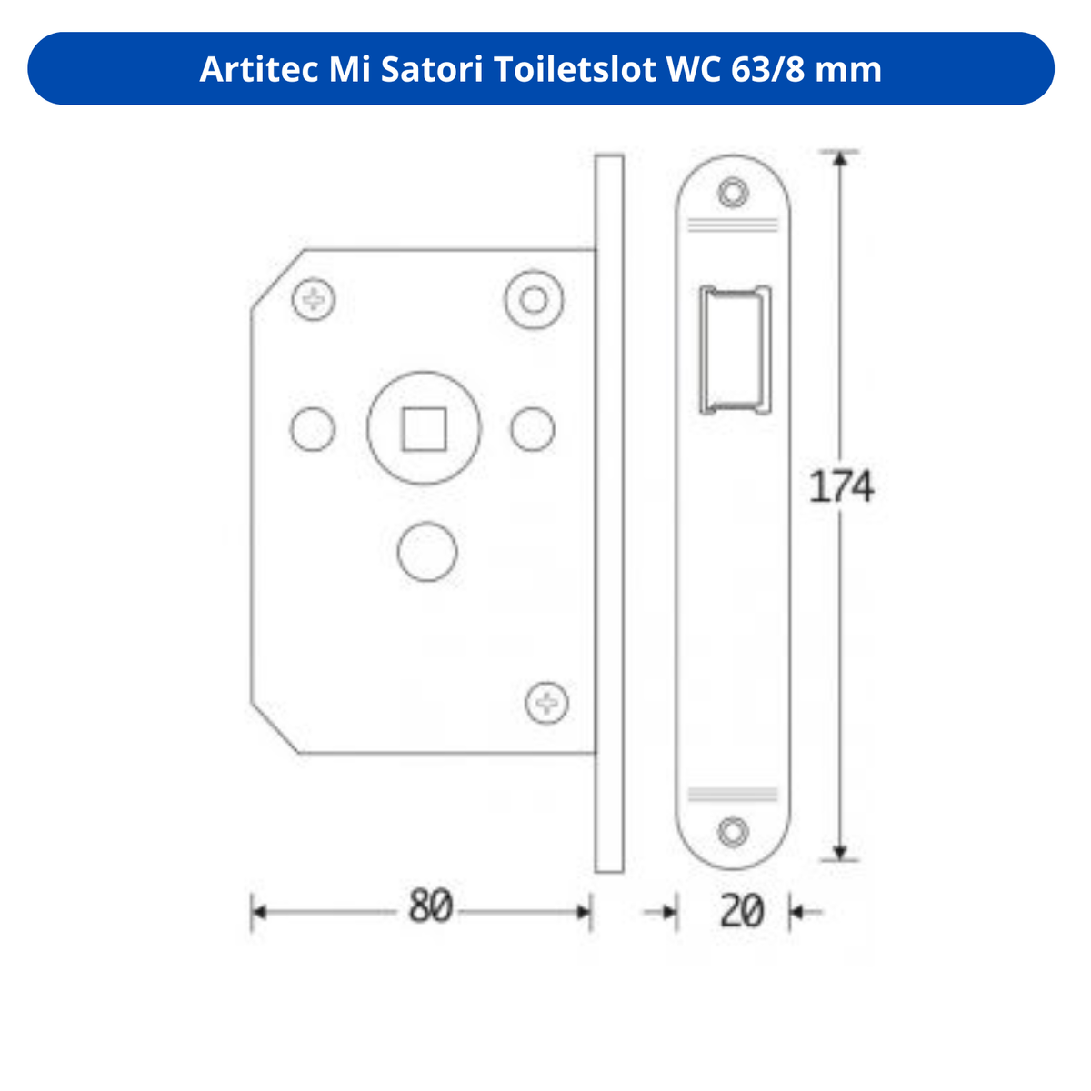 Artitec Mi Satori insteekslot messing gelakt detail