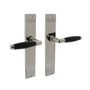 Intersteel deurkruk Ton Basic op schild nikkel - zijaanzicht