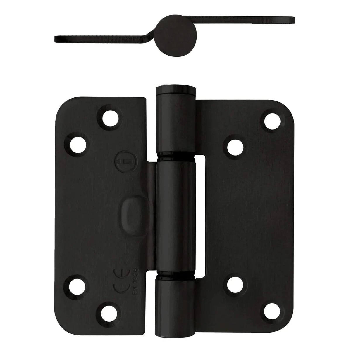 Intersteel glijlagerscharnier 89 x 89 x 3 mm DIN Universeel zwart – vooraanzicht