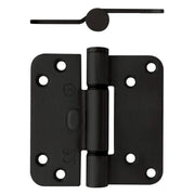 Intersteel glijlagerscharnier 89 x 89 x 3 mm DIN Universeel zwart – vooraanzicht
