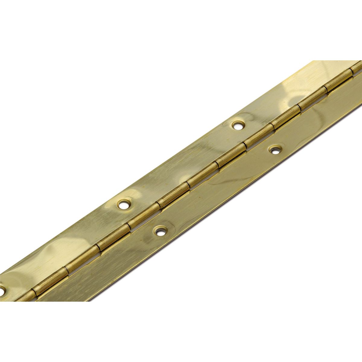 Dulimex pianoscharnier vermessingd staal 32 x 480 mm vooraanzicht