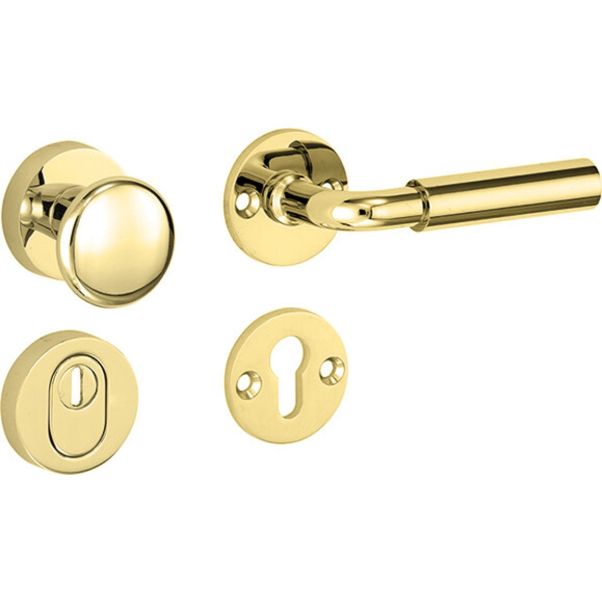 Artitec Mi Satori knop/kruk op rozet Frankfurt messing ongelakt productfoto