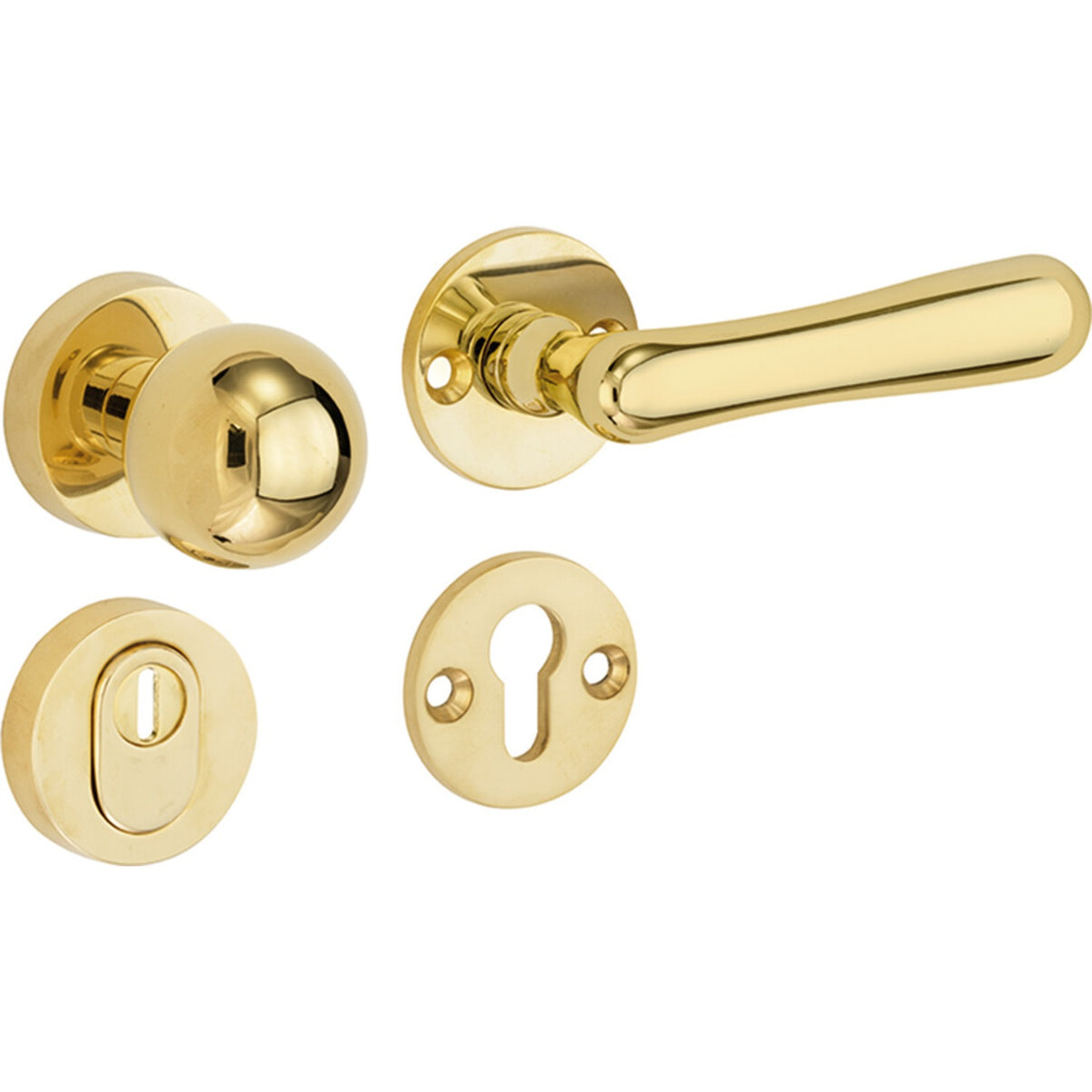 Artitec Mi Satori Linea XL knop/kruk messing ongelakt vooraanzicht