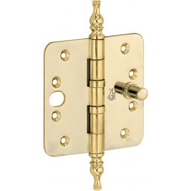 Artitec Mi Satori kogellagerscharnier ronde hoek vaas 89 x 89 mm messing ongelakt – vooraanzicht