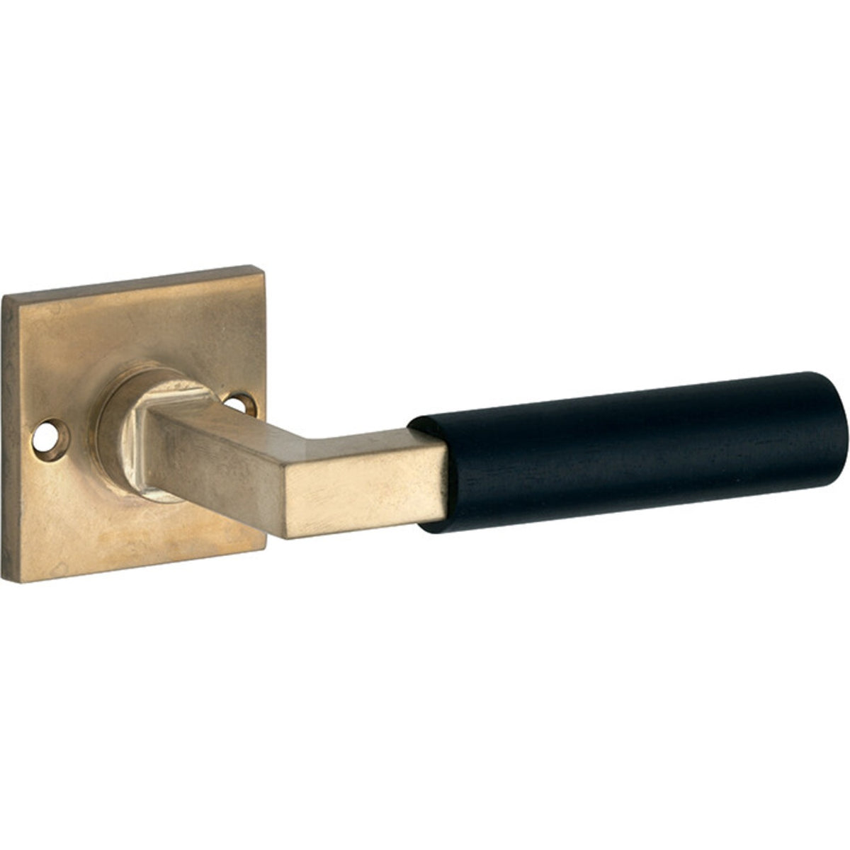 Artitec deurkruk op rozet Bauhaus ebben messing antiek detail