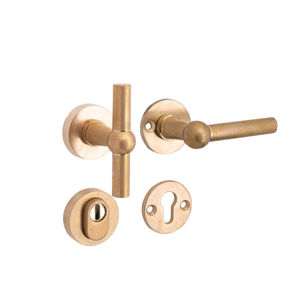 Artitec Mi Satori knop/kruk op rozet Chemin de Fer/Elegant messing antiek productfoto