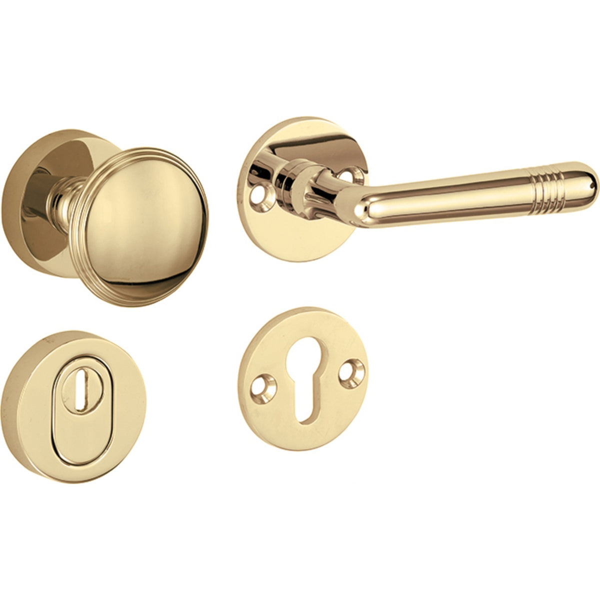 Artitec Mi Satori knop/kruk op rozet Art-Deco messing gelakt / messing PVD productfoto