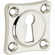 Artitec sleutelrozet vierkant 38 x 38 mm glans nikkel – vooraanzicht