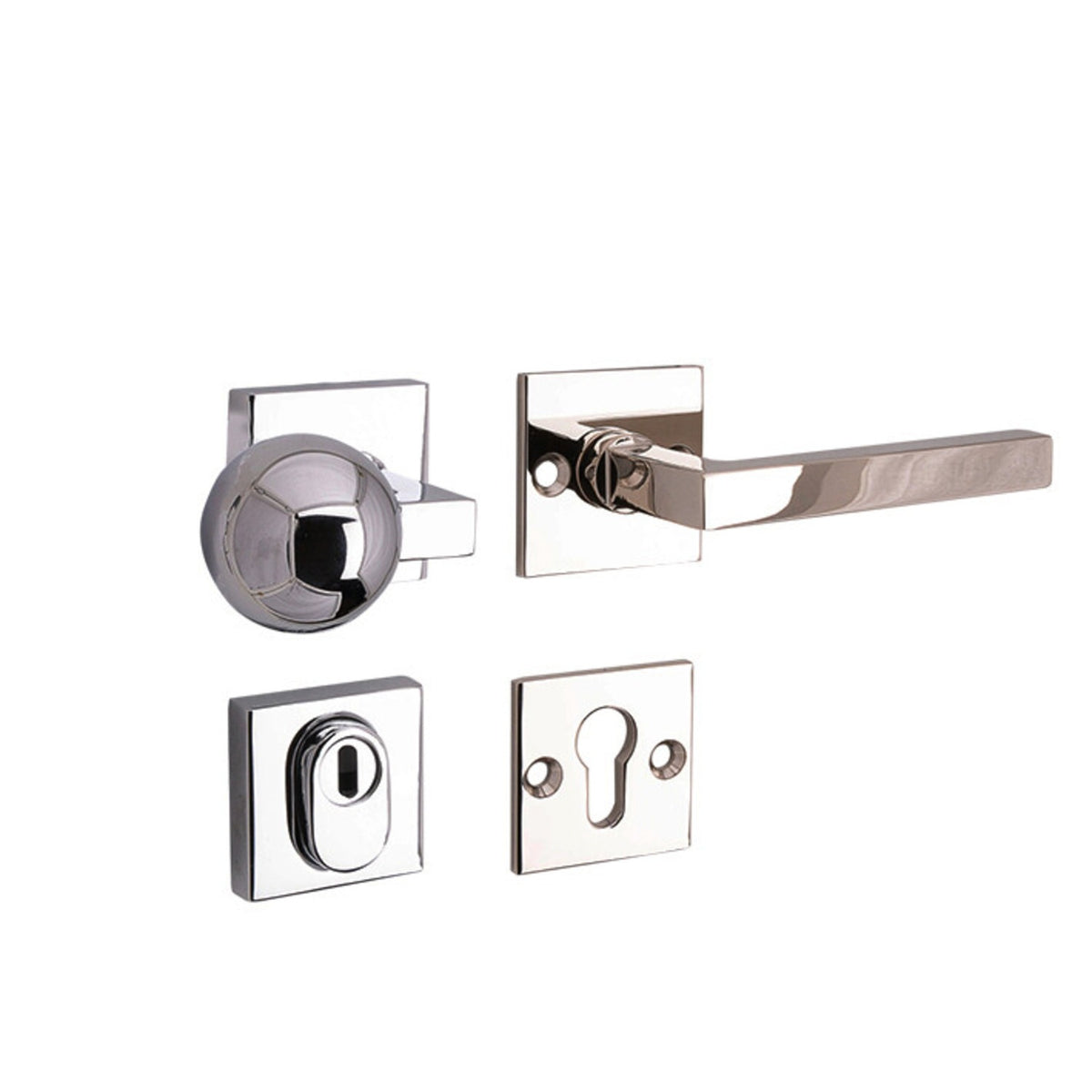 Artitec Mi Satori SKG3 knop/kruk op rozet Kare glans nikkel / glans chroom – vooraanzicht