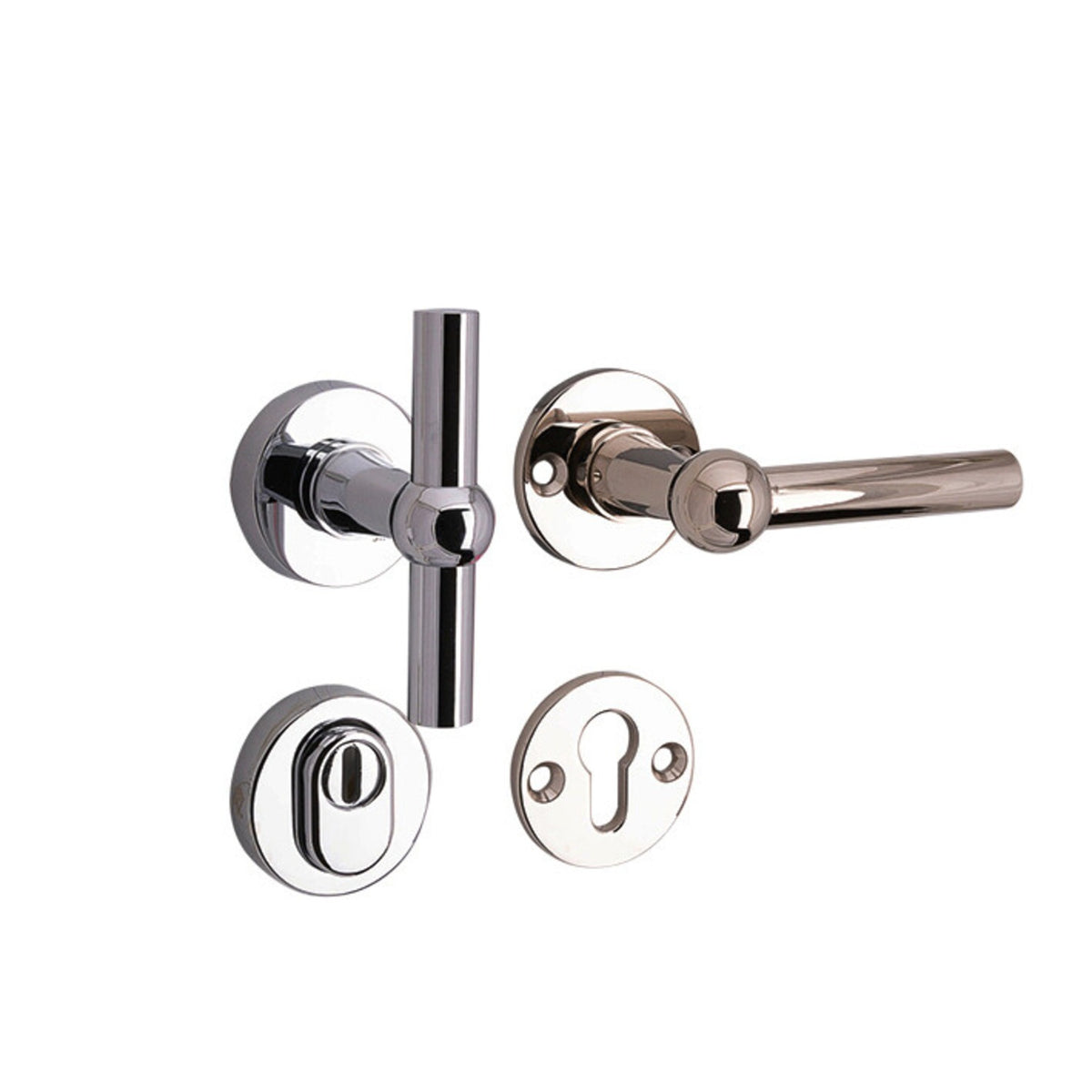 Artitec Mi Satori knop/kruk op rozet Chemin de Fer/Elegant glans nikkel / glans chroom productfoto