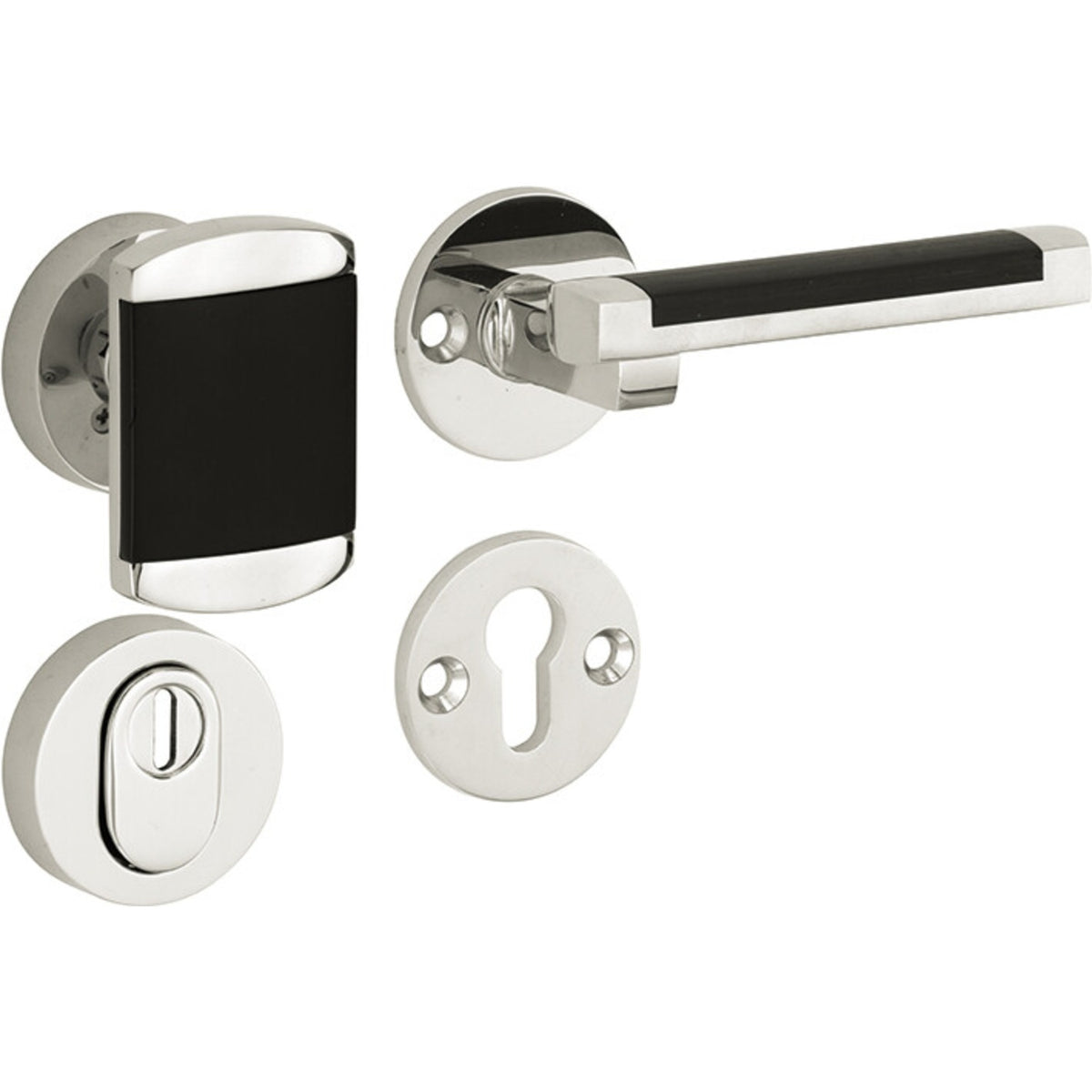 Artitec Mi Satori SKG3 knop/kruk op rozet Dual glans nikkel / glans chroom – vooraanzicht
