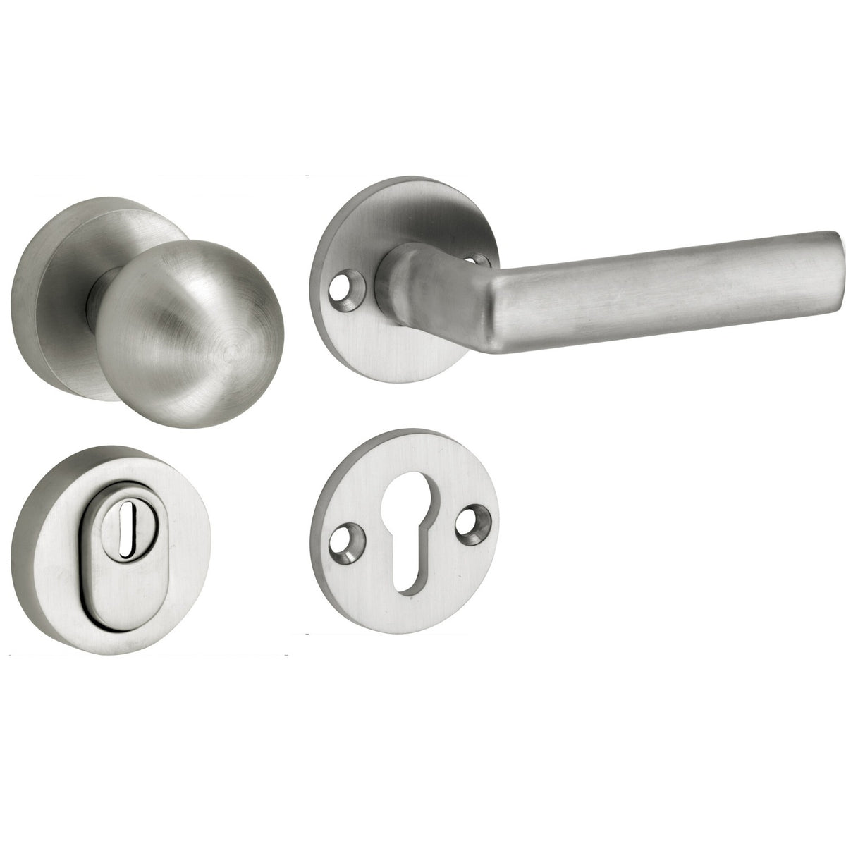 Artitec Mi Satori SKG3 knop/kruk op rozet Padania mat nikkel / mat nikkel PVD – vooraanzicht