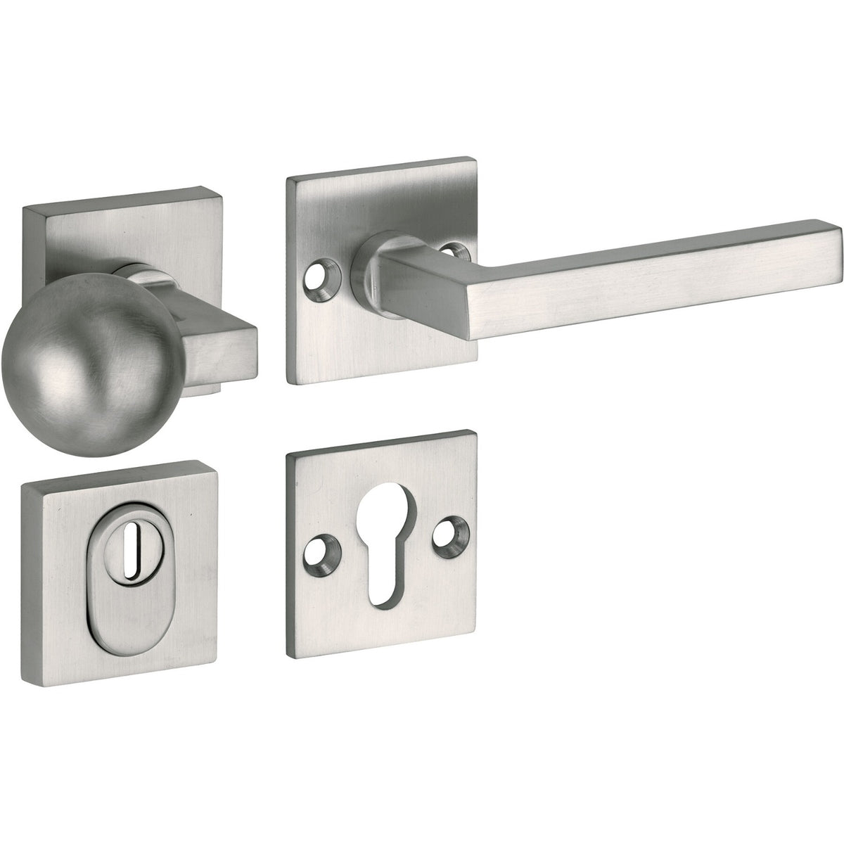 Artitec Mi Satori SKG3 knop/kruk op rozet Kare mat nikkel / mat nikkel PVD – vooraanzicht
