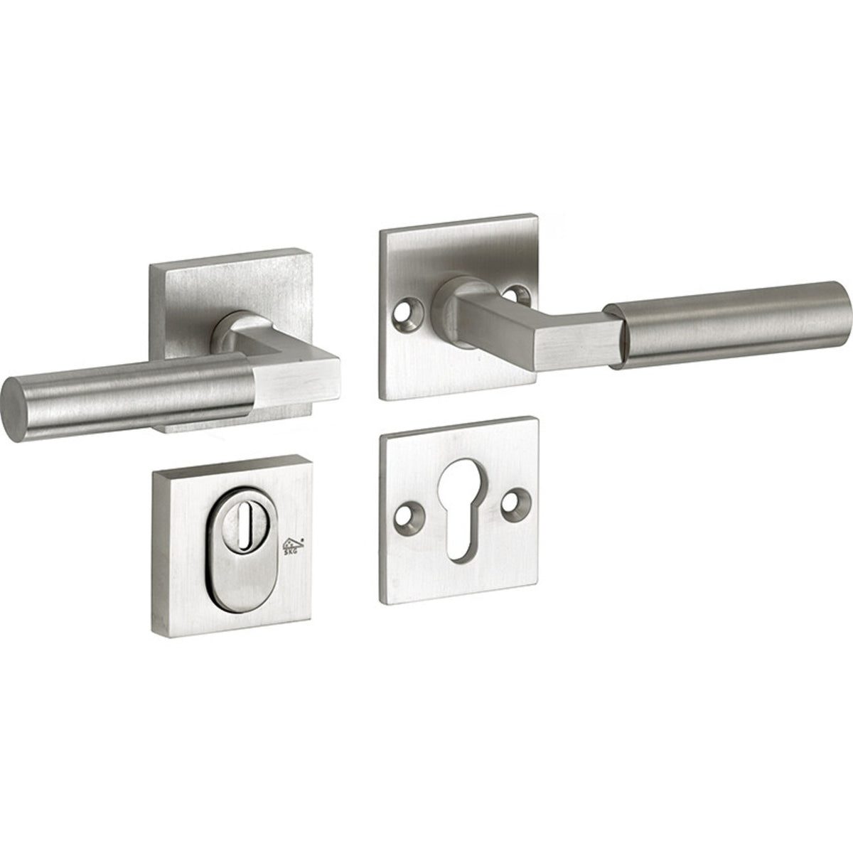 Artitec Mi Satori Bauhaus deurkruk op rozet mat nikkel/mat nikkel PVD vooraanzicht