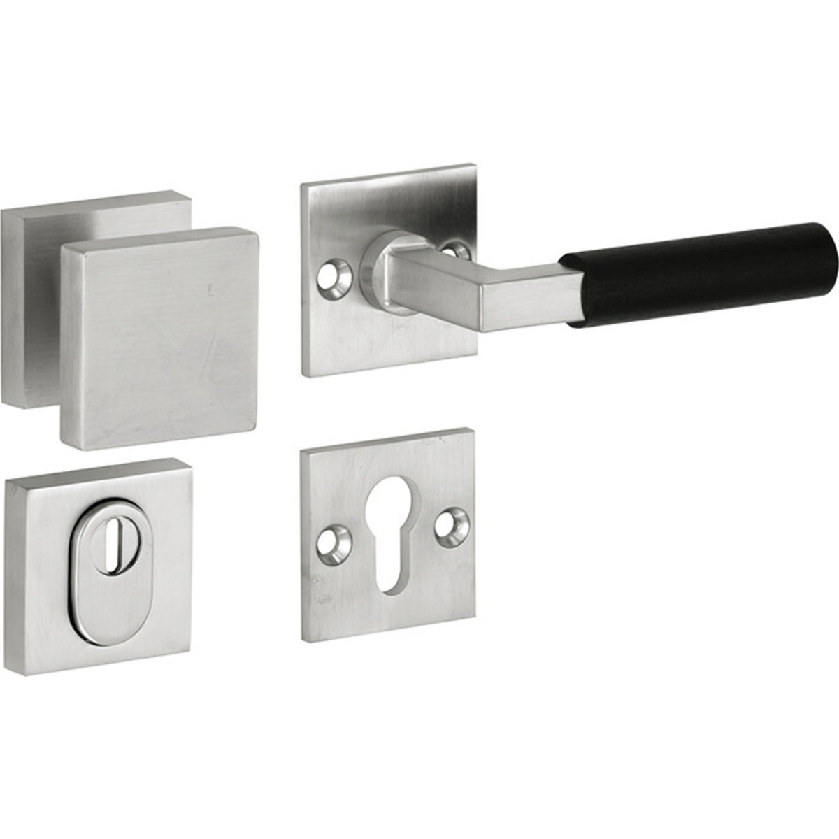 Artitec Mi Satori SKG3 knop/kruk op rozet Bauhaus ebben mat nikkel / mat nikkel PVD – vooraanzicht