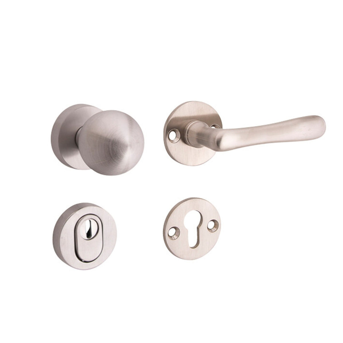 Artitec Mi Satori SKG3 knop/kruk op rozet Linea mat nikkel / mat nikkel PVD – vooraanzicht