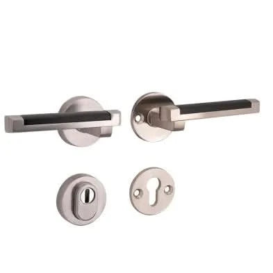 Artitec Mi Satori Dual deurkruk op rozet mat nikkel / mat nikkel PVD – vooraanzicht