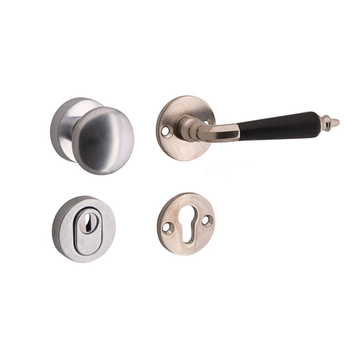Artitec Mi Satori knop/kruk op rozet Antique ebben antiek nikkel / antiek chroom productfoto