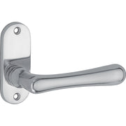 Artitec deurkruk op rozet Linea/ovaal patent glans chroom – vooraanzicht