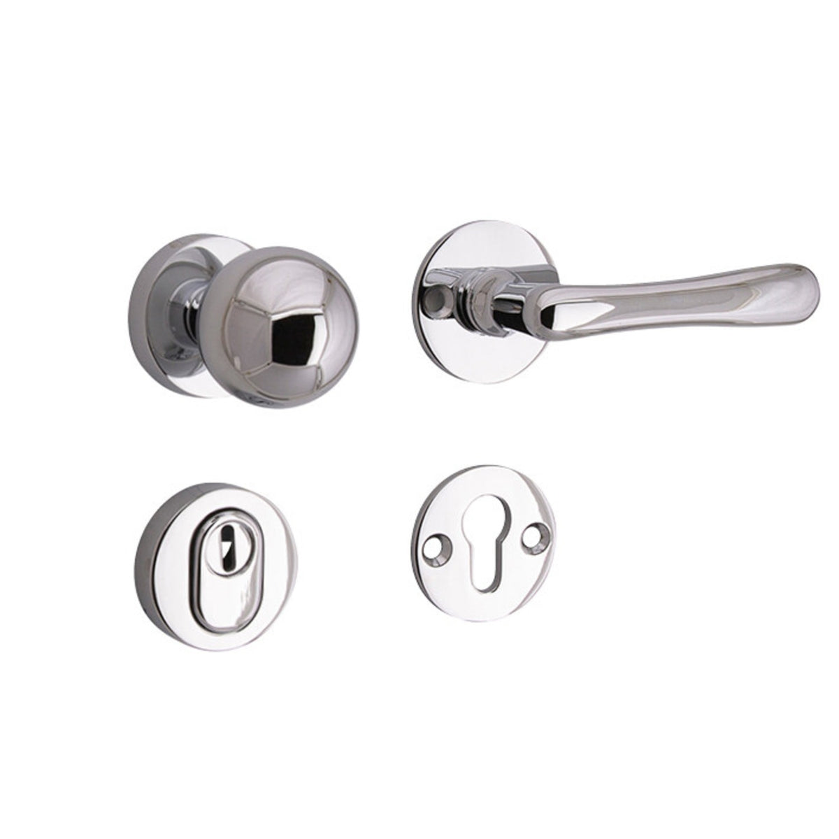 Artitec Mi Satori SKG3 knop/kruk op rozet Linea glans chroom – vooraanzicht