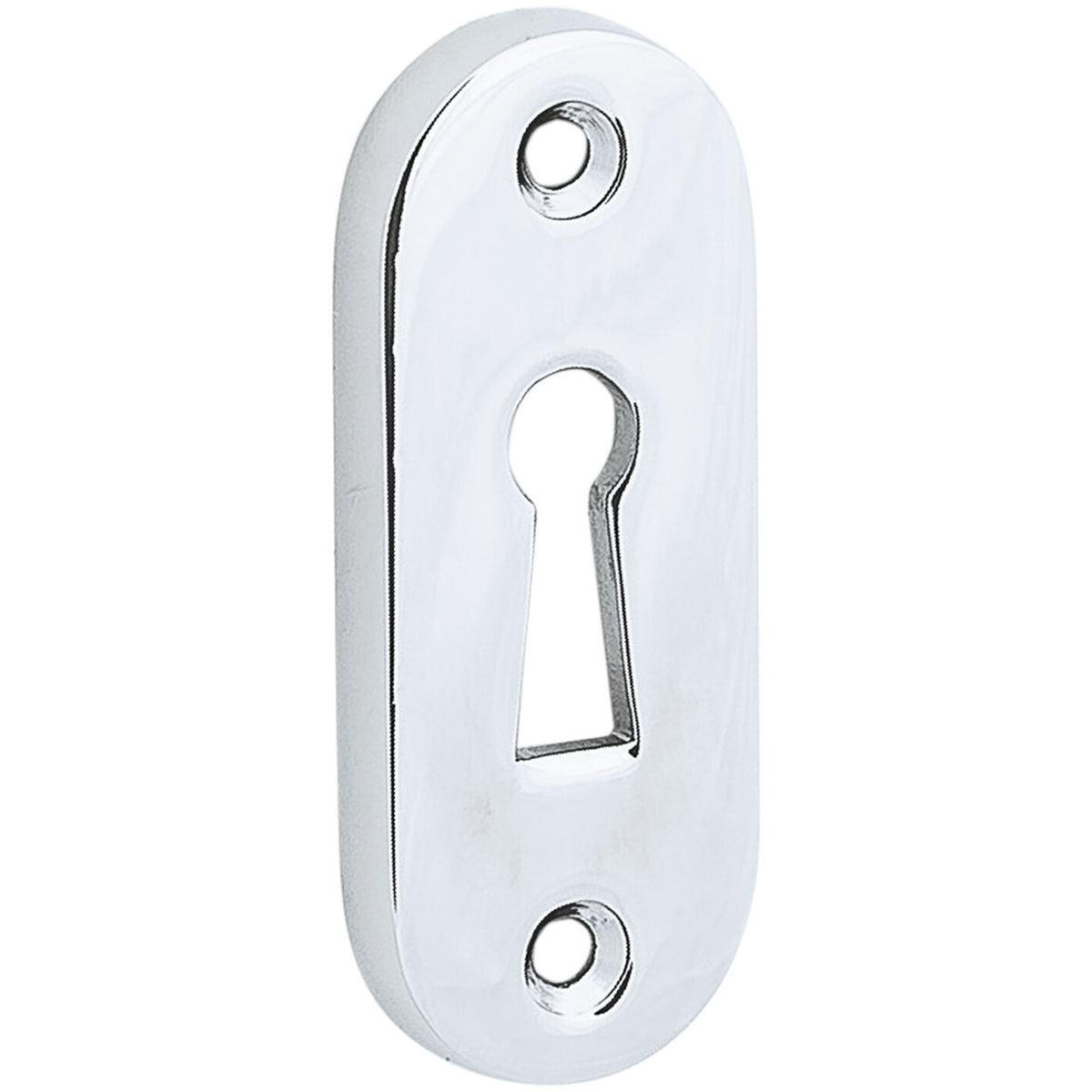 Artitec sleutelrozet Ovaal glans chroom vooraanzicht