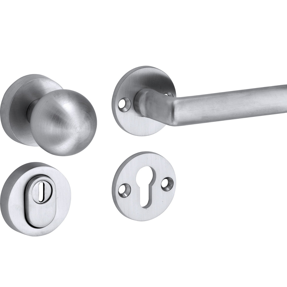 Artitec Mi Satori SKG3 knop/kruk op rozet Padania mat chroom – vooraanzicht