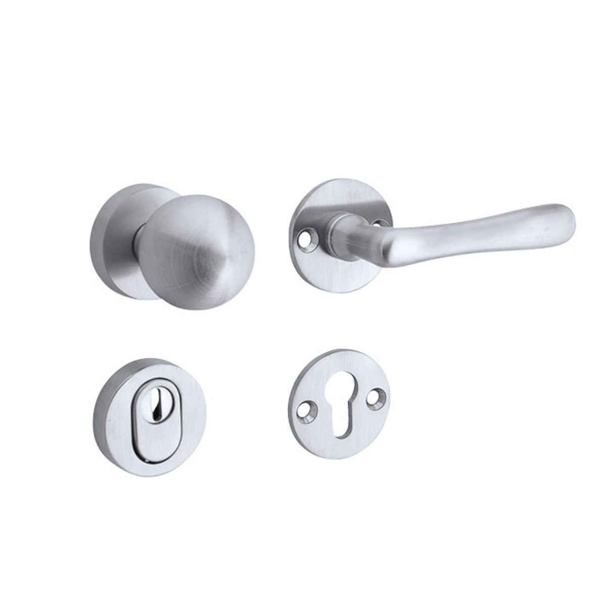 Artitec Mi Satori SKG3 knop/kruk op rozet Linea mat chroom – vooraanzicht