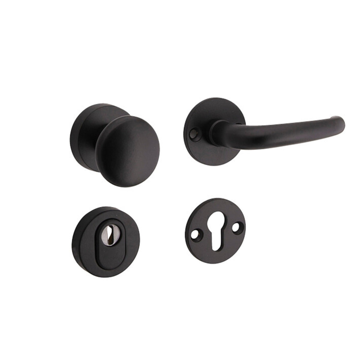Artitec Mi Satori knop/kruk op rozet Halfsabel mat zwart productfoto