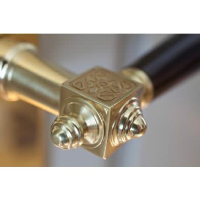 Artitec Mi Satori knop/kruk op rozet Roman messing gelakt bakeliet / messing PVD detail